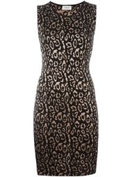 трикотажное платье с леопардовым принтом Lanvin
