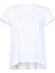 футболка с плиссировкой Sacai