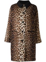 leopard print coat Boutique Moschino