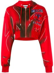 толстовка на молнии с капюшоном  Moschino