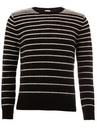 striped crew neck sweater Saint Laurent