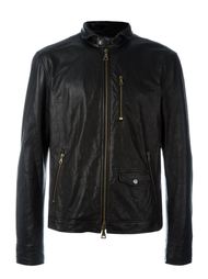 zipped leather jacket John Varvatos