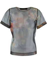 floral print sheer T-shirt Cédric Charlier