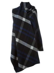 checked draped coat Cédric Charlier