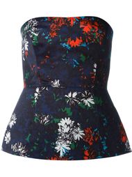 floral print strapless bustier Cédric Charlier