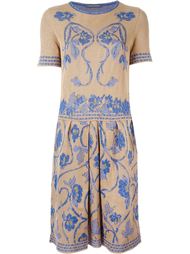 трикотажное платье с цветочным принтом Alberta Ferretti