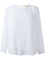 pleated panel sheer blouse  Michael Michael Kors