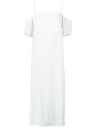 off-shoulder crepe dress  T By Alexander Wang