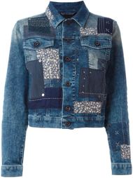 джинсовая куртка с заплатками Diesel