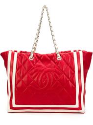 large quilted logo tote Chanel Vintage