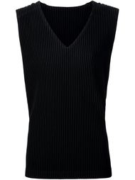 pleated V-neck tank Homme Plissé Issey Miyake
