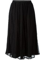 юбка из тюля со складками Red Valentino