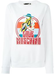 толстовка с разноцветным принтом Love Moschino