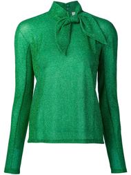 metallic tie collar blouse Delpozo