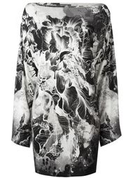 платье-кимоно с цветочным узором Roberto Cavalli