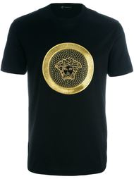 футболка с вышивкой логотипа  Versace