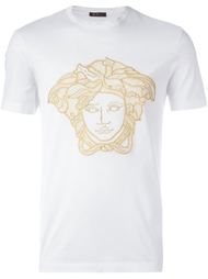 футболка с вышивкой логотипа  Versace