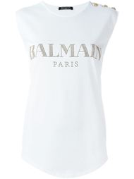 майка с логотипом  Balmain