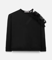 Cut Away Sweatshirt With Frill Christopher Kane