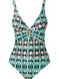 open back embellished print swimsuit Lygia &amp; Nanny