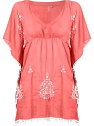 v-neck embroidered kaftan Sub