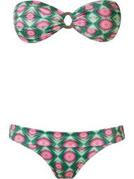 printed bandeau bikini set Sub