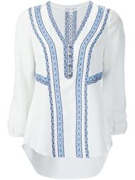 embroidered V-neck blouse Veronica Beard