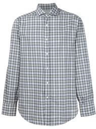cutaway collar checked shirt Brunello Cucinelli