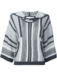 striped hooded jumper Veronica Beard