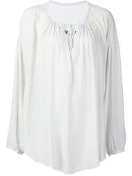 shirred blouse Raquel Allegra