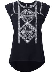 embroidered sleeveless top Veronica Beard