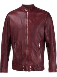 zipped leather jacket Diesel
