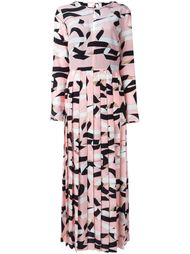 плиссированное платье с узором MSGM