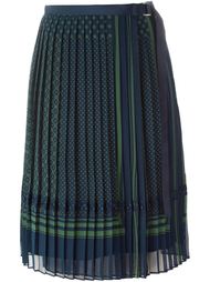 плиссированная юбка миди Sacai