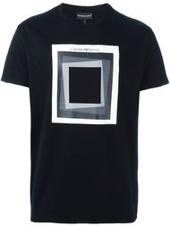 футболка с принтом квадрата  Emporio Armani