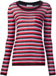 striped scoop neck sweater Sonia Rykiel