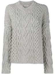 cable knit v-neck jumper Lanvin