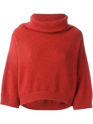 turtle neck cropped jumper Brunello Cucinelli