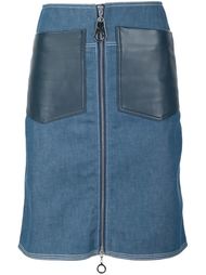 джинсовая юбка с накладными карманами Edun