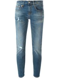 skinny fit distressed jeans R13