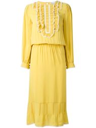 платье миди с рюшами Red Valentino