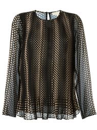 dot print longsleeved blouse Michael Michael Kors