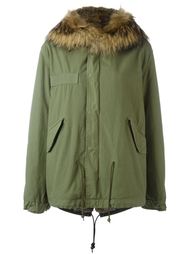 rabbit and raccoon fur lined jacket Mr &amp; Mrs Italy