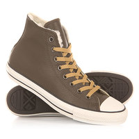 Кеды кроссовки утепленные Converse Chuck Taylor All Star Brown