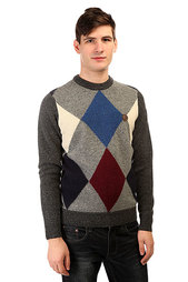 Свитер Fred Perry Shetland Wool Argyle Crew Neck Grey