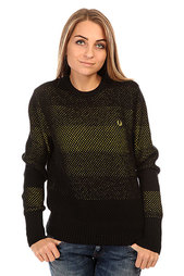 Свитер женский Fred Perry Space Dye Design Sweater Black/Yellow