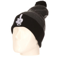 Шапка носок TrueSpin Criminal Mind Finger Pom Dark Grey/Black