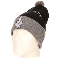 Шапка носок TrueSpin Criminal Mind Finger Pom Black/Grey