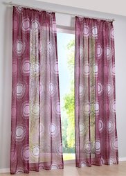Гардина Круги (1 шт.), люверсы (красная ягода) Bonprix