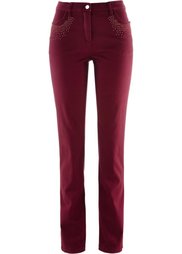 Брюки-стретч с золотистыми стразами (темно-синий) Bonprix